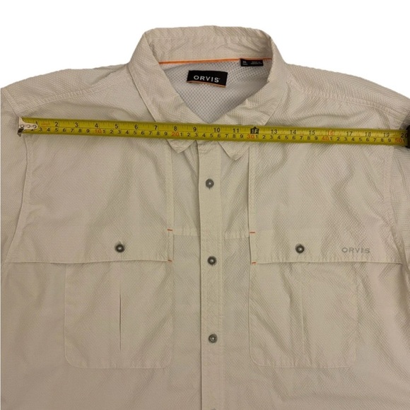 Orvis Open Air Caster Long-Sleeve White Button Shirt Men’s XLT Tall UPF50 Vented - Picture 12 of 14